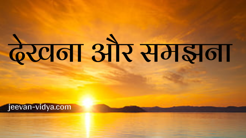 देखना और समझना